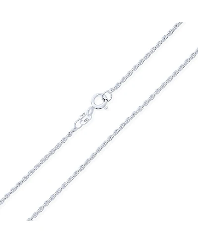 Bling Jewelry Classic Thin 2MM .925 Sterling Silver Strong Rope Chain Necklace