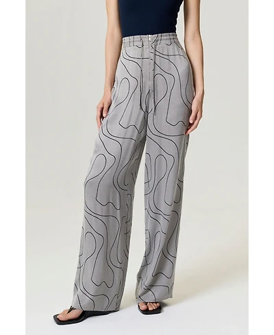 Nocturne Women's Flowy Wide-Leg Tailored Pants