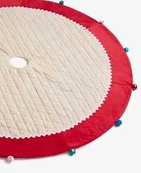 Holiday Lane Whimsy Multi-Bell Red and White Tree Skirt, Macy's Exclusive