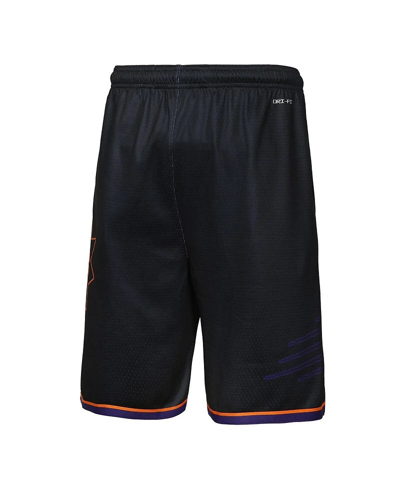 Jordan Big Boys and Girls Black Phoenix Suns Statement Edition Swingman Dri-fit Shorts
