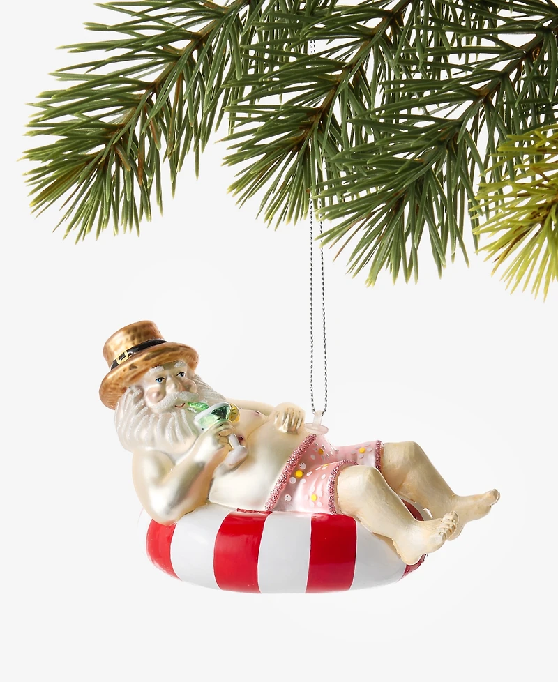 Holiday Lane Florida Glass Beach Santa Ornament, Macy's Exclusive