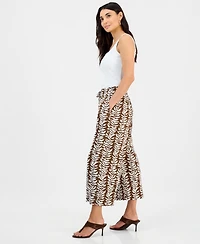 I.n.c. International Concepts Petite Printed Linen High-Rise Wide-Leg Pants, Macy's Exclusive