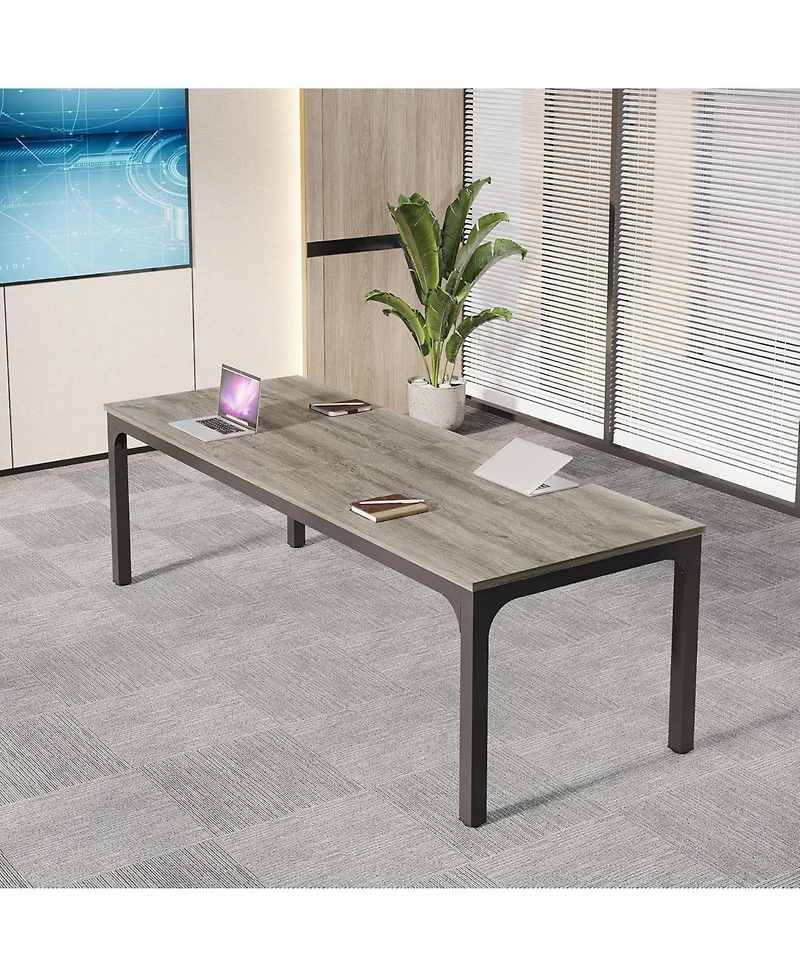 Tribesigns 6.5ft Conference Room Table, 157.48" W x 55.12" D Large Office Meeting Table (4 Pcs)