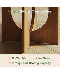 Tribesigns Wooden Square Dining Table for 2-4 People, Small Dinner Table for Dining Room, Kitchen, Small Space