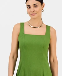 I.n.c. International Concepts Petite Square-Neck Linen Dress, Macy's Exclusive