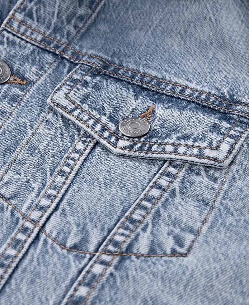 abercrombie kids Boys' Hooded Denim Jacket