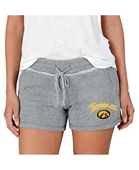 Concepts Sport Women's Gray Iowa Hawkeyes Mainstream Terry Shorts