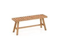 Slickblue Outdoor Acacia Wood Bench with Slatted Seat and 800 lbs Capacity