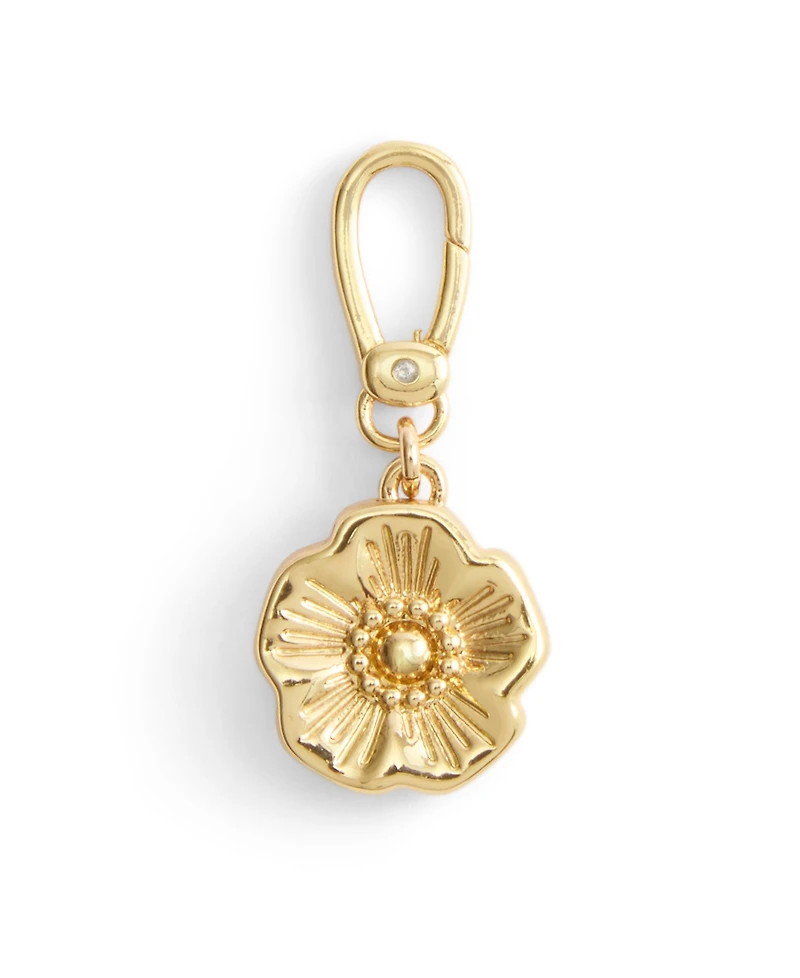 Coach Faux Pearl Collectible Signature Sculpted Tea Rose Jewelry Charm