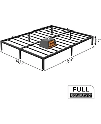 gaomon 10" Full Bed Frame No Box Spring Needed, Heavy Duty Platform Metal Bed Frame with Metal Slats and Under Bed Storage, Easy Assembly, Noise