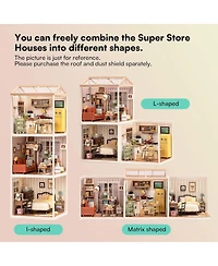 Robotime Miniature Happy Meals Kitchen Building Set Toys Playset Suitable for Mini Figures Construction Toys Diorama Kit Gifts for Teens Adults