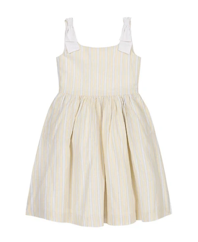 Hope & Henry Toddler Girls Linen Bow Shoulder Dress