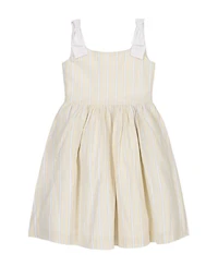 Hope & Henry Toddler Girls Linen Bow Shoulder Dress