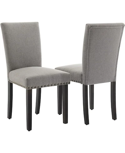 gaomon Parsons Dining Chairs Set of 2, Upholstered Fabric Chairs with Nailhead Trim