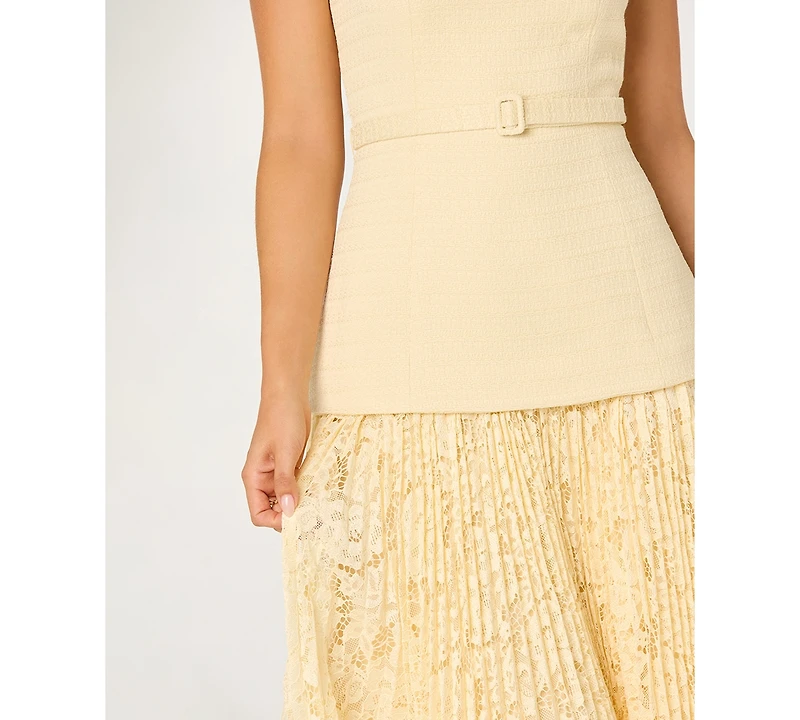 Astr the Label Women's Square Neck Drop-Waist Maxi Dress