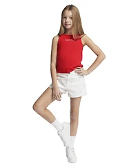 Calvin Klein Girls' 7-16 Cuffed Denim Shorts