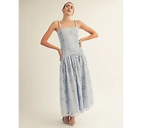 Arose Studio, Inc Women's Square Neck Midi Dress