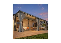 Aecojoy Wall Gazebo with Curtains and Mosquito Netting