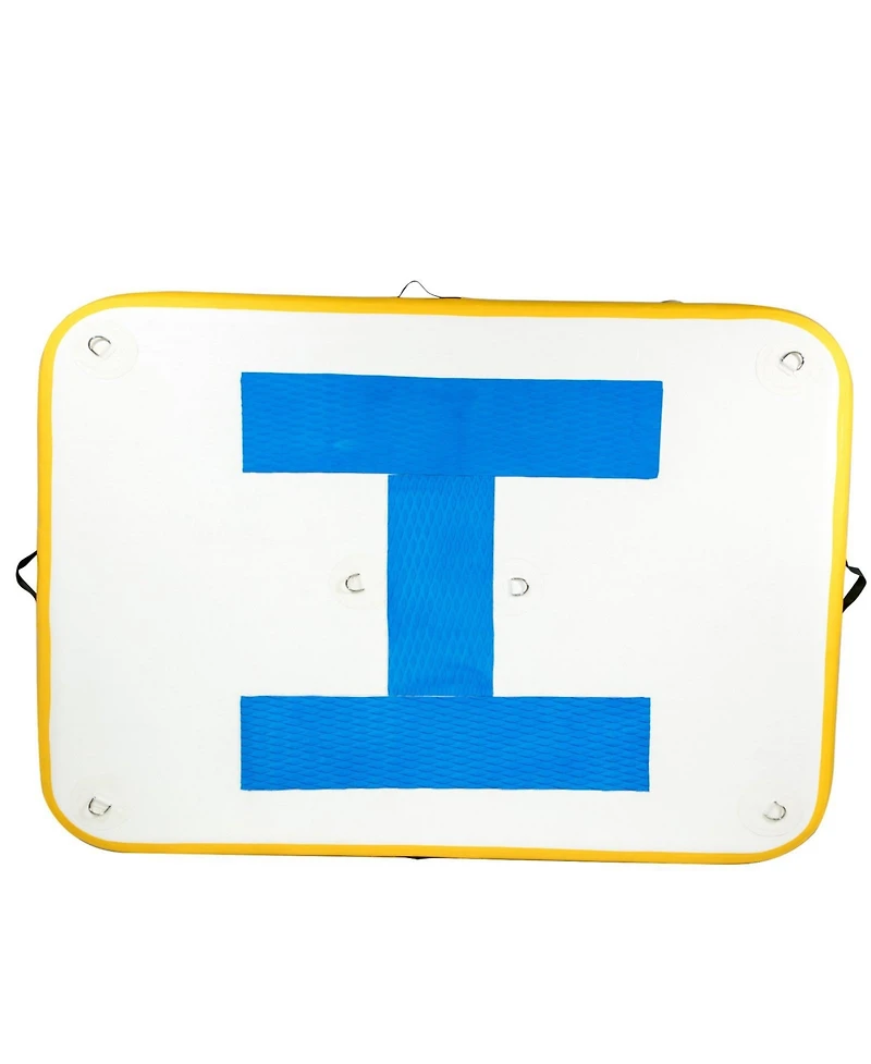 Mecale Inflatable Dock Platform, 8 x 5 ft Inflatable Floating Dock with Electric Air Pump