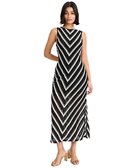 Donna Morgan Women's Crochet Sleeveless Midi Dress