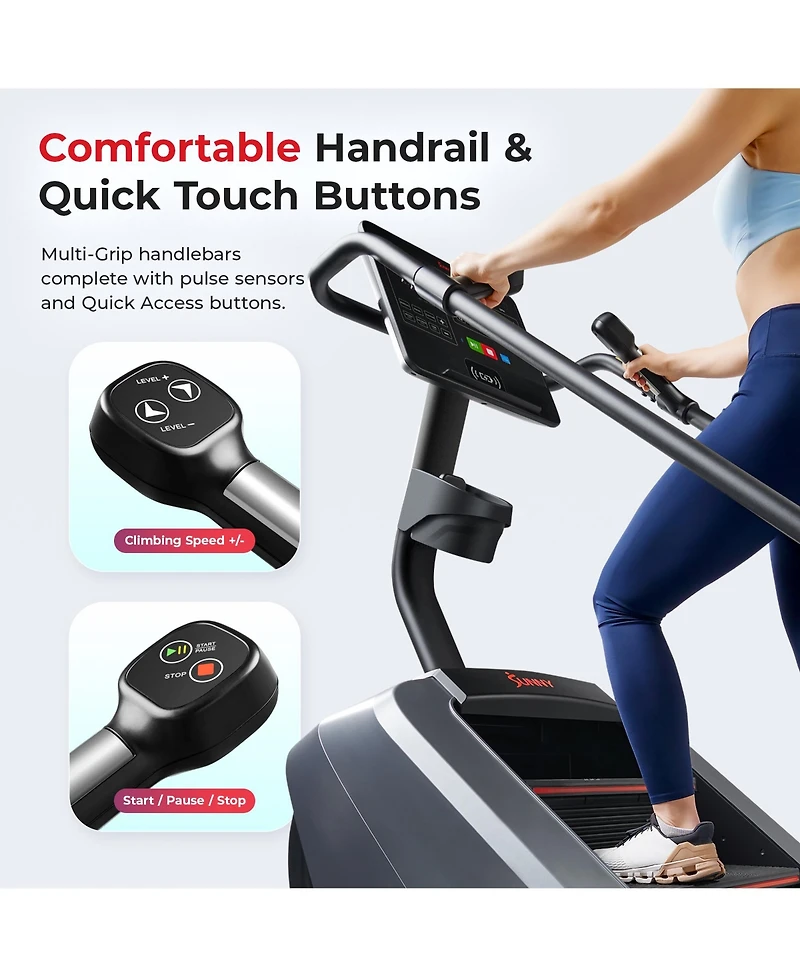 Sunny Health & Fitness Premium Ultimate Incline Decline Treadmill