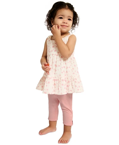 Calvin Klein Baby Girls' Tunic Top & Capri Leggings, 2-Piece Set