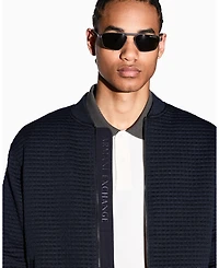 A|X Armani Exchange Men's Quilted Textured Bomber Jacket