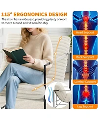 gaomon Sling Accent Chair with Metal Frame and Foam Cushion