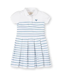 Hope & Henry Toddler Girls Organic Puff Sleeve Pique Polo Dress