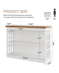 Tribesigns 41.34" 3 Tier Console Table, Narrow Entryway & Sofa Table for Living Room