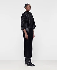 Leem Women's Fitted Plisse Skirt