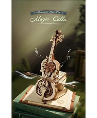 Robotime Magic Cello Adults 3D Puzzles, 3D Wooden Puzzles for Adults, Wooden Music Box Puzzle to Build, Unique Music Gift Hobby Kits Festival Gift