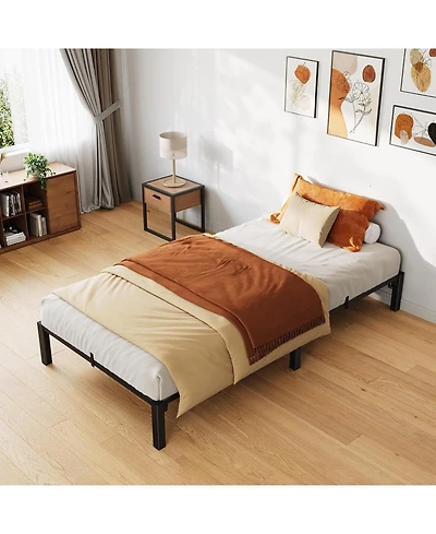 gaomonBed Frame Twin Size, 10 Inch Metal Platform, No Screws Needed, No Box Spring Needed, Heavy Duty, 800 Lbs Capacity, Tool-Free Assembly