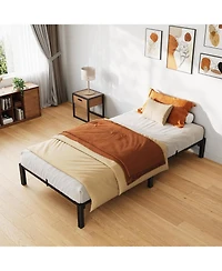 gaomonBed Frame Twin Size, 10 Inch Metal Platform, No Screws Needed, No Box Spring Needed, Heavy Duty, 800 Lbs Capacity, Tool-Free Assembly