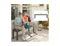 Slickblue 55 Inch Hdpe Outdoor Bench for Patio and Garden