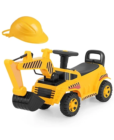 Slickblue Toddler Ride-On Excavator with Adjustable Digging Shovel