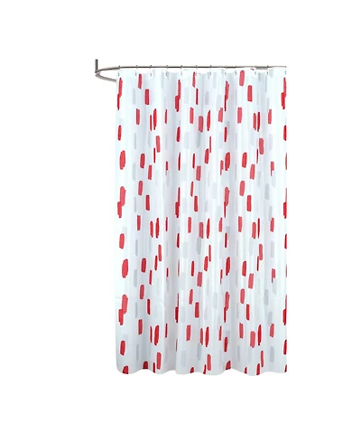 Rt Designers Collection 90 Gsm Printed Peva Glit Brush Stroke 13 Piece Shower Curtain Set 70" x 72"