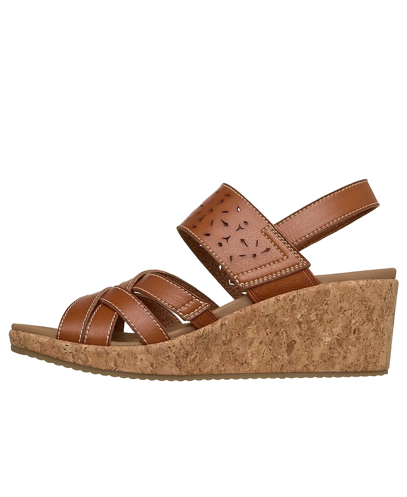 Skechers Women's Arch Fit Beverlee 2.0 - Natural Era Wedge Sandals from Finish Line