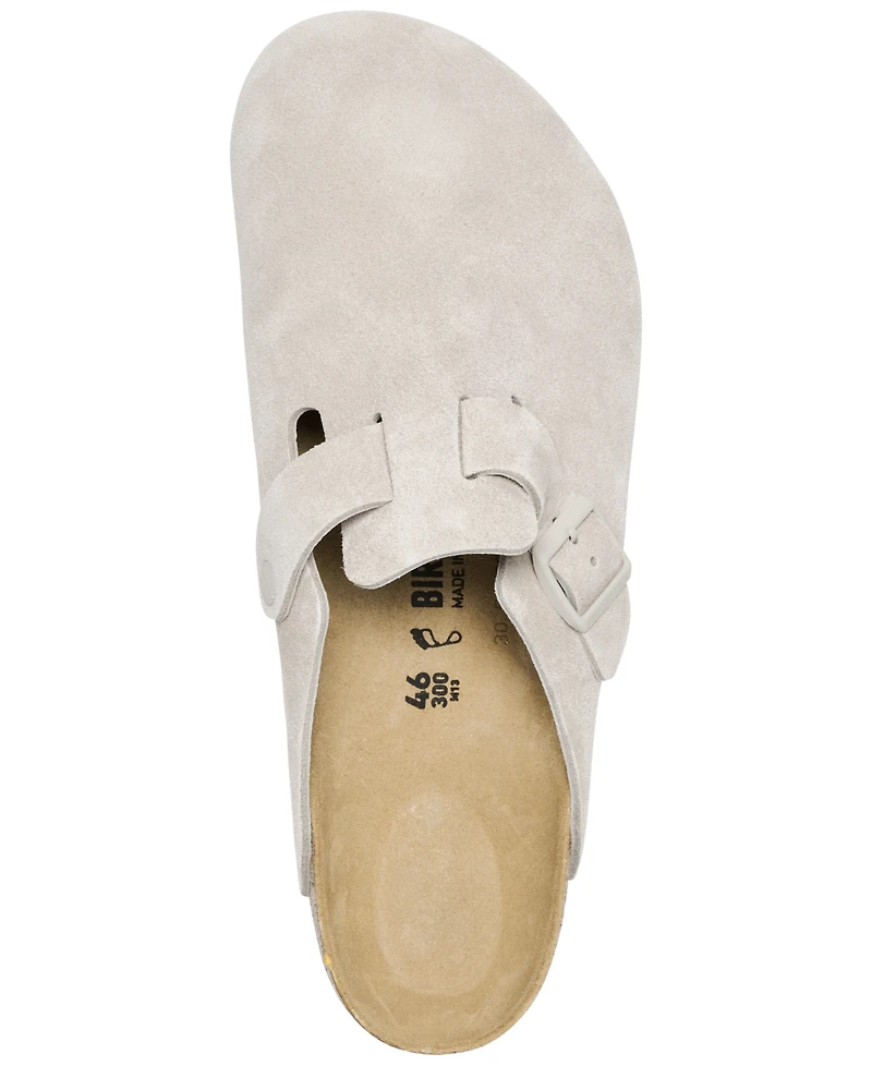 Birkenstock Men's Boston Soft Footbed Suede Leather Clogs from Finish Line