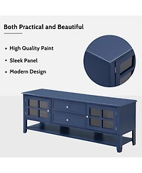 gaomon Modern Tv Stand for Tv Up to 60 Inch Media Console Tv Cabinet Entertainment Center with Storage Cabinets Drawers