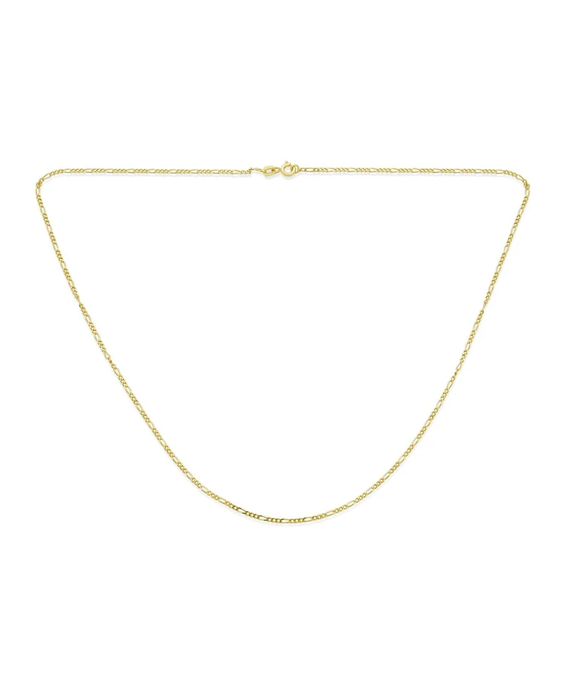 Bling Jewelry Ultra Thin Lightweight 1.2MM .925 Sterling Silver Figaro Link Chain Necklace 16"