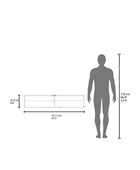 Fm Furniture Arctic Floating White Tv Stand with Open Shelves for Storage, Modern Design.