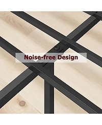 gaomon 16 Inch Full Metal Bed Frame Heavy Duty Platform Under Bed Storage Easy Assembly No Box Spring