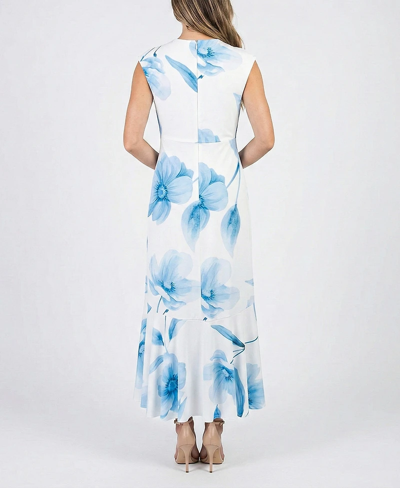 Taylor Petite V-Neck Printed Dress