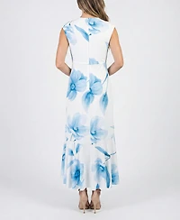 Taylor Petite V-Neck Printed Dress