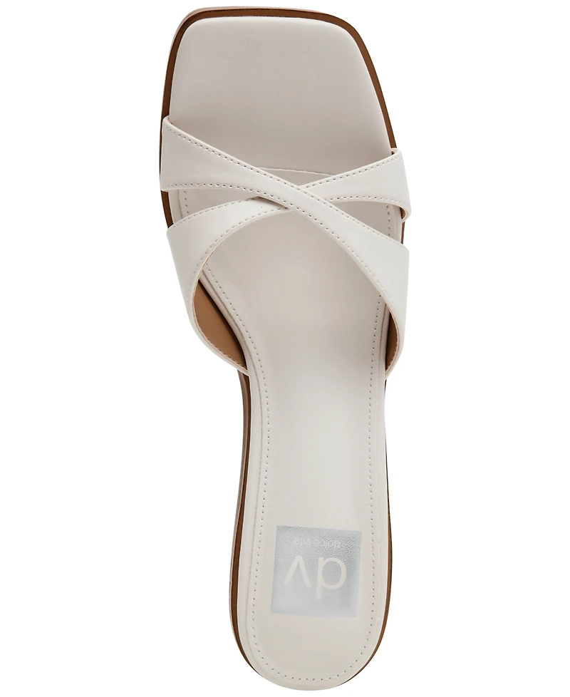 Dv Dolce Vita Women's Seless Criss-Cross Wood Heel Dress Sandals