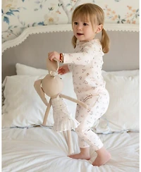 MeMoi Little Girls 2 Piece "Cameo Florals" 100% Cotton Lounge Set