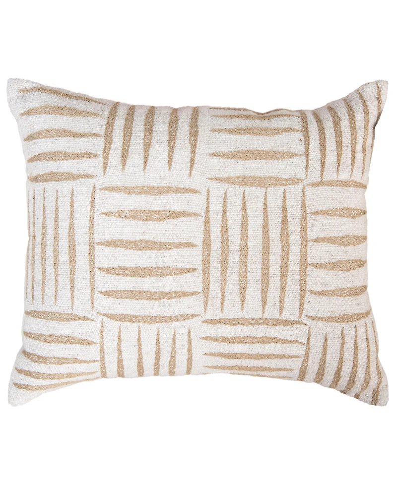 Rizzy Home Grace Cotton Blend Decorative Pillow, 14" x 20"