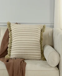 Rizzy Home Myrtle Cotton Decorative Pillow, 22" x 22"