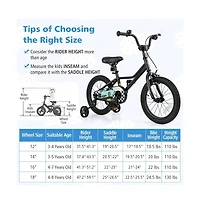 16 Inch Kids Bike Adjustable for 4-7 Years Old with Low-Step Frame